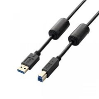 エレコム フェライトコア付きUSB3．0ケーブル(A-B) 1．0m ブラック USB3-BF10BK