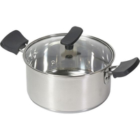 パール金属 chiiino ステンレス3層底ガラス蓋付両手鍋 φ18cm FC881NM-HB-6573