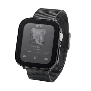 エレコム Apple Watch 40mm用フルカバーケース/プレミアムガラス/高透明/防水 ブラック AW-25EFCGEBK-イメージ2