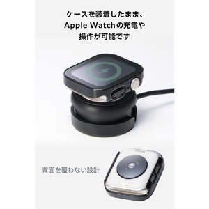 エレコム Apple Watch 40mm用フルカバーケース/プレミアムガラス/高透明/防水 ブラック AW-25EFCGEBK-イメージ7