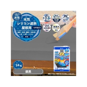 カンペハピオ 水性シリコン遮熱屋根用 銀黒 14K FCB394M-イメージ2