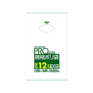 日本サニパック スタンダードポリ袋12号(0.025mm) FC215GB-8284060-イメージ1