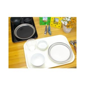 橋本達之助工芸 レンジＯＫ！すべり止め付き！ランチョントレー　ホワイトＭ ホワイト ﾋﾟﾉﾄﾚ-33CMｶｸW-イメージ2