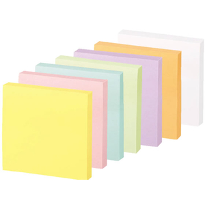 コクヨ 強粘着ふせん〈K2〉 50×50 7色ミックス パステル20冊 F028597-K2ﾒ-KP5050X20-イメージ2