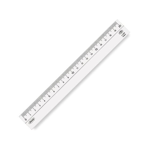 共栄プラスチック メタクリル直線定規 20cmA-2020 FC977WK-4605518-イメージ1