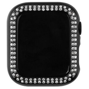 WEARPLANET Apple Watch 40mm用ラインストーンハードケース de luxe ブラック WP23226AWBK-イメージ2