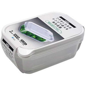 アスベル 保存容器 レンジ名人 エア弁付 長角 LL 1000mL 2個 FCF398N-イメージ1