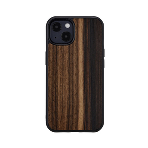 Man & Wood iPhone 13用天然木ケース Ebony I21226I13-イメージ1