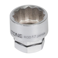 ＴＯＮＥ ソケット（１２角・めがね用）　対辺寸法１７ｍｍ　全長２２ｍｍ RGD-17