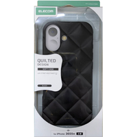 エレコム iPhone17用ソフトケース キルティング ブラック PM-A25AUCQBK
