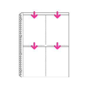 コクヨ A4リフィル4ポケット(ポストカードホルダー)A4 2・4・30穴 100枚 1箱(100枚) F836200-ﾗ-A33N-イメージ2
