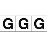 トラスコ中山 TRUSCO アルファベットステッカー 50×50 「G」 白地／黒文字 3枚 3枚粘着シール5050英字｢G｣ FC733GD-4389247