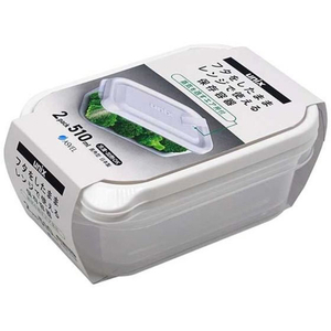 アスベル 保存容器 レンジ名人 エア弁付 長角 M 510mL 2個 FCF399N-イメージ1