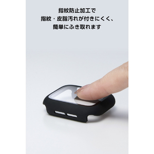 エレコム Apple Watch 40mm用フルカバーケース/プレミアムガラス/ゴリラ/高透明 ブラック AW-25EFCGOBK-イメージ6