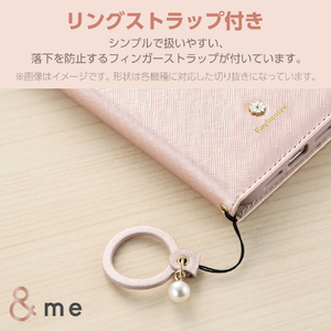 エレコム らくらくスマートフォン (F-53E)用&me ソフトレザーケース 磁石付 リング付 ピンク PM-F244PLFJM2PN-イメージ5