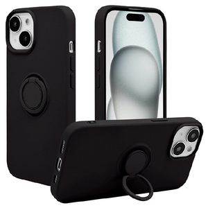 ラスタバナナ iPhone 15/14/13用TPUリングケース ブラック 8398IP361TPRBK-イメージ1