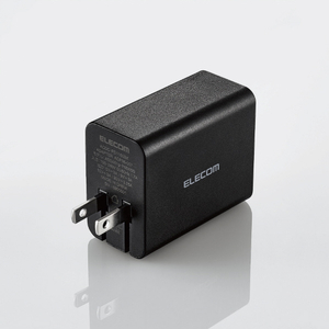 エレコム GaN PD対応 USB AC充電器(PD65W) ブラック ACDC-PD1165BK-イメージ1