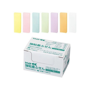 コクヨ 強粘着ふせん〈K2〉 75×25 7色ミックス パステル10冊 F028599-K2ﾒ-KP7525X10-イメージ9