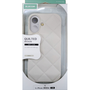 エレコム iPhone17用ソフトケース キルティング ベージュ PM-A25AUCQBE エレコム iPhone17用ソフトケース キルティング ベージュ PM-A25AUCQBE