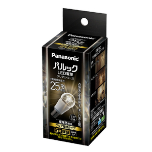 パナソニック パルックLED電球 クリアシリーズ 3．4W (電球色相当) LDA3LE17C2-イメージ1