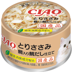 いなばペットフード CIAO ホワイティ とりささみ 鯛入り 鯛だし仕立て とりささみシリーズ ﾁﾔｵﾄﾘｻｻﾐﾀｲｲﾘﾀｲﾀﾞｼｼﾞﾀﾃ85G-イメージ1