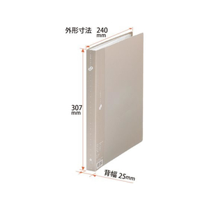 プラス クリアーファイル A4タテ 40ポケット グレー/88430/FC-124EL FCS8400-イメージ5