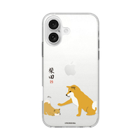 abbi FRIENDS iPhone 16用しばたさんソフトクリアケース 子犬 ABF27228I16