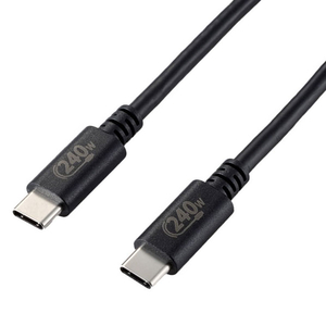 エレコム USB2.0ケーブル(認証品・USB Type-C to USB Type-C) 2.0m ブラック U2C-CCPE20NBK エレコム USB2.0ケーブル(認証品・USB Type-C to USB Type-C) 2.0m ブラック U2C-CCPE20NBK