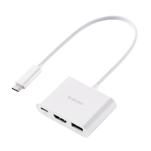 エレコム 3in1ドッキングステーション(5Gbps/4K60Hz) ホワイト DST-030BPWH-イメージ2