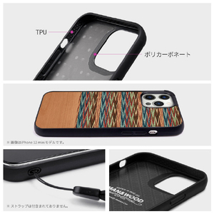 Man & Wood iPhone 13用天然木ケース Browny Check I21229I13-イメージ6
