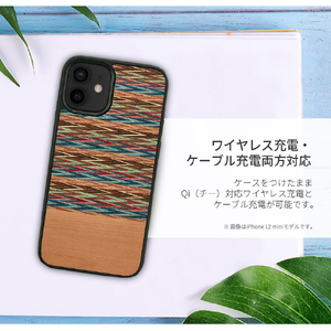 Man & Wood iPhone 13用天然木ケース Browny Check I21229I13-イメージ7