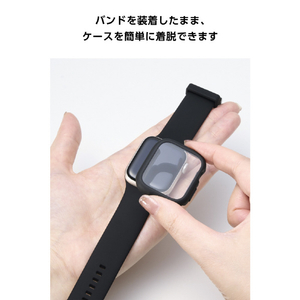 エレコム Apple Watch 40mm用フルカバーケース/TOUGH SLIM LITE/プレミアムガラス ブラック AW-25EFCTSLBK-イメージ8