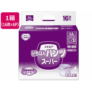 カミ商事 エルモア いちばんパンツ スーパー LL 16枚×6パック FCF272U-イメージ1