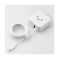 エレコム AC充電器(microBケーブル+USBポート/2．4A) ホワイトフェイス MPA-ACM01WF