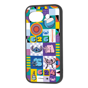 レイ・アウト Google Pixel 10a用 / ディズニー / maru 衝撃吸収 バンパー ハイブリッドケース スティッチとエンジェル_総柄 RJ-DGP10AK4TB/ST12-イメージ1