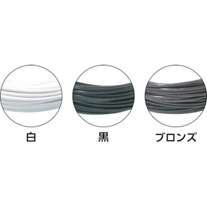 トラスコ中山 TRUSCO カラー針金 ビニール被覆タイプ 2.0mm×25m 黒 黒1421.625 FC569EZ-7592566-イメージ2