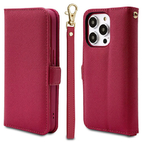 ラスタバナナ iPhone 14 Pro用手帳型ケース＋ハンドストラップ マゼンタ 7128IP261PBO