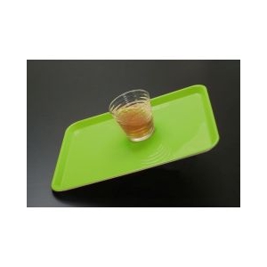 橋本達之助工芸 レンジＯＫ！すべり止め付き！ランチョントレー　グリーンＬ グリーン ﾋﾟﾉﾄﾚ-39CMｶｸG-イメージ3