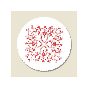 FC883SE-004520001 コースター 1mm厚 フラワーハート 赤 100枚