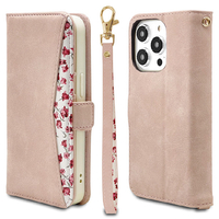 ラスタバナナ iPhone 14 Pro用花柄手帳型ケース ライトピンク 7129IP261PBO