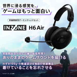 SONY ゲーミングヘッドセット INZONE H6 Air ブラック MDR-G600B-イメージ9