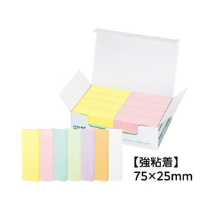 コクヨ 強粘着ふせん〈K2〉 75×25 7色ミックス パステル40冊 F028602-K2ﾒ-KP7525X40-イメージ3