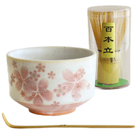 アペックスハート 抹茶椀セット 舞桜 茶楽JAPANシリーズ MW1849ﾏﾂﾁﾔｾﾂﾄﾏｲｻﾞｸﾗ