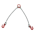 トラスコ中山 TRUSCO 2本吊りアルミロックスリング フック付き 6mm×2m FC508HK-1606390