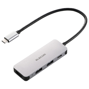 エレコム 4in1ドッキングステーション(5Gbps/4K60Hz) シルバー DST-040BPSV-イメージ1