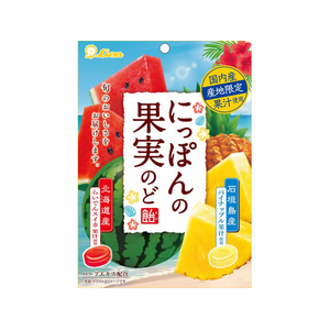 ライオン菓子 にっぽんの果実のど飴 パイナップルとらいでんスイカ 71g FCJ718N-イメージ1
