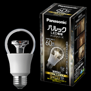 パナソニック パルックLED電球 クリアシリーズ 8．1W (電球色相当) LDA8LC6-イメージ2