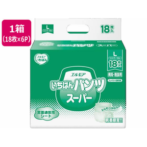 カミ商事 エルモア いちばんパンツ スーパー L 18枚×6パック FCF274U-イメージ1