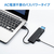 サンワサプライ USB3．1+2．0コンボハブ カードリーダー付き ホワイト USB-3HC316WN-イメージ6