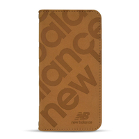 エム・ディー・シー iPhone 16 Pro用new balance [手帳ケース/スタンプロゴスエード] キャメル MD-75536-3